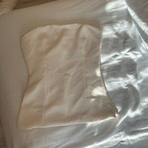 Elegant Cream Strapless Top